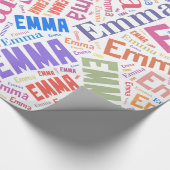 EMMA naam tekst ontwerp Cadeaupapier (Hoek)