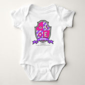 Emma-naam: unicorn princess letter E Romper (Voorkant)