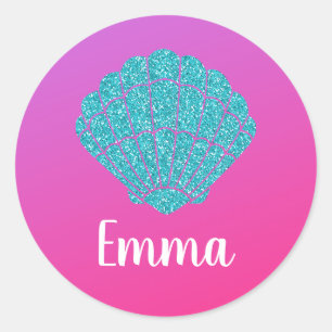 Emma naamstickers Labels Schoolboek Zeemeermin