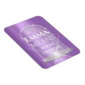 Emma Name Betding Wedding Bridal Birthday Paars Magneet (Rechterzijde)