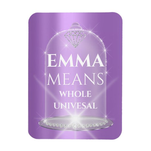 Emma Name Betding Wedding Bridal Birthday Paars Magneet (Verticaal)