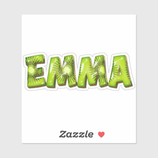 Emma Name Kiwi Design Aufkleber Sticker (Vel)