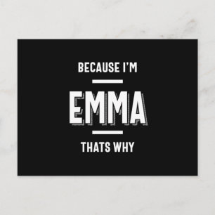 Emma Name Personalized Women Girl Briefkaart