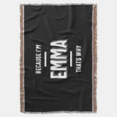Emma Name Personalized Women Girl Deken (Voorkant Verticaal)