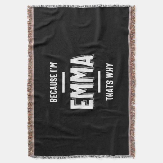 Emma Name Personalized Women Girl Deken (Voorkant Verticaal)