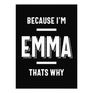 Emma Name Personalized Women Girl Foto Afdruk