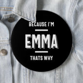 Emma Name Personalized Women Girl Ronde Button 6,0 Cm (In situ)