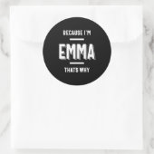 Emma Name Personalized Women Girl Ronde Sticker (Tas)