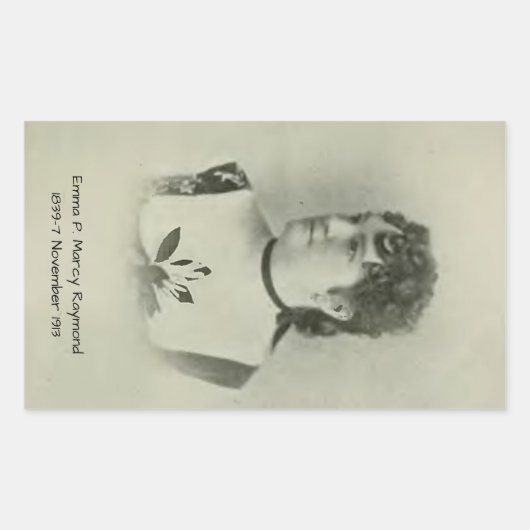 Emma P. Marcy Raymond Rechthoekige Sticker (Voorkant)