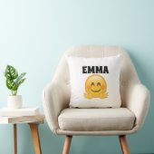 Emma- Personalized Emoji Throw Pillow  Kussen (Stoel)