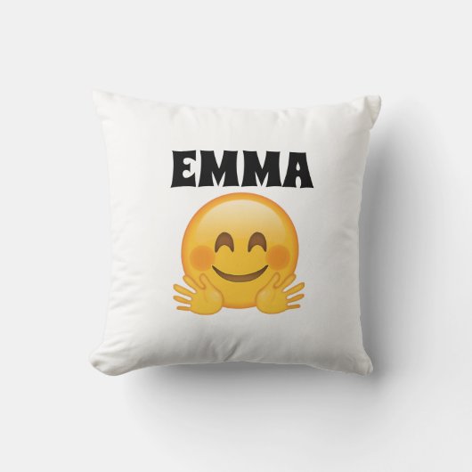 Emma- Persoonlijke Emoji Worpkussen Kussen (Voorkant)
