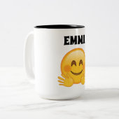 Emma-persoonlijke mok voor emoji-koffie (Voorkant links)