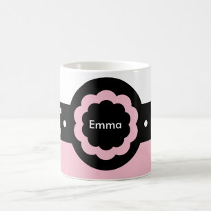 Emma Pink en Witte Gestippelde Mok: 369 Koffiemok