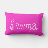 Emma Pink Lumbar Personalized Pillow Kussen (Achterkant)