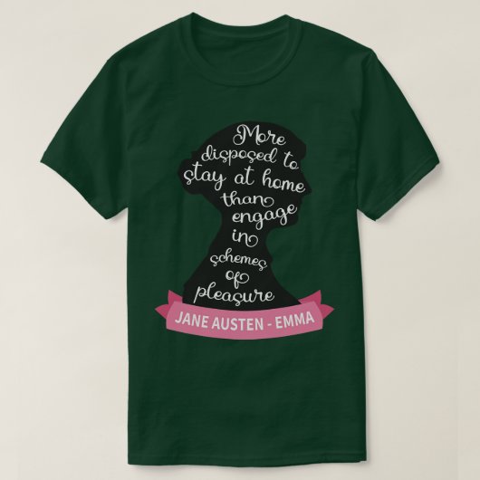 Emma Quote IVAusten Silhouette T-shirt (Design voorkant)