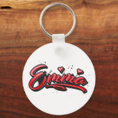 Emma red Heart Graffiti Schlüsselanhänger Sleutelhanger (Voorkant)