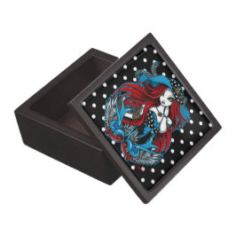 Emma Rockabilly Swallow Retro Angel Magnetized Box Premium Opbergdoosje