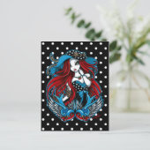 Emma Rockabilly Swallow Tattoo Angel Briefkaart (Staand voorkant)
