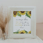 EMMA Rustic Country Sunflower Mimosa Bar Sign Poster<br><div class="desc">Dit mimosa barteken kenmerkt rustige waterverf zonnebloemen en een schone manuscriptdoopvont. Dit teken is perfect voor het landschuur of de herfst van het evenement.</div>