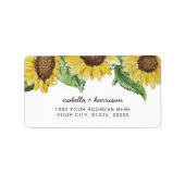EMMA Rustic Country Sunflower Return Label (Voorkant)
