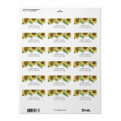 EMMA Rustic Country Sunflower Return Label (Full Sheet)