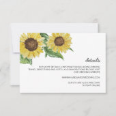 EMMA Rustic Country Waterverf Sunflower Kaart (Voorkant)