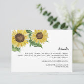 EMMA Rustic Country Waterverf Sunflower Kaart (Staand voorkant)