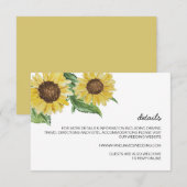 EMMA Rustic Country Waterverf Sunflower Kaart (Voorkant / Achterkant)