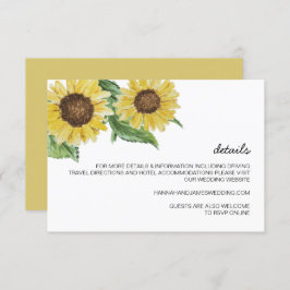 EMMA Rustic Country Waterverf Sunflower Kaart
