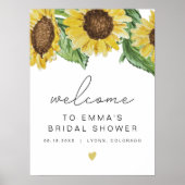 EMMA Rustieke Zonnebloem Bruiloft Feest Welkomstpo Poster (Voorkant)