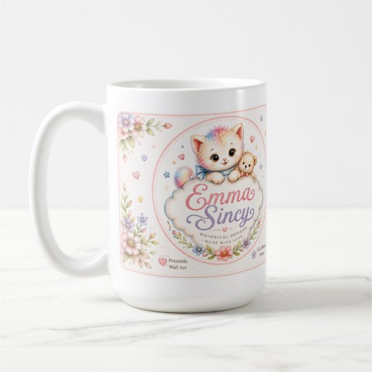Emma Sincy Logo Keramische Mok (Links)