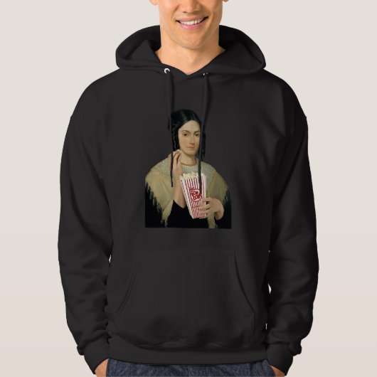 Emma Smith Eating Popcorn Funny Mormon Exmormon T Hoodie (Voorkant)