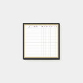 Emma Stripe Collectie Habit Tracker in zwart Post-it® Notes (Voorkant)