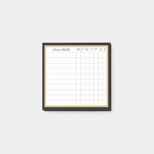 Emma Stripe Collectie Habit Tracker in zwart Post-it® Notes