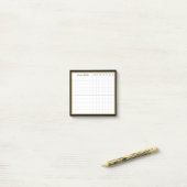 Emma Stripe Collectie Habit Tracker in zwart Post-it® Notes (Op bureau)