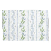 Emma Stripe in Cornflower blauw en groen Kussensloop (Voorkant)