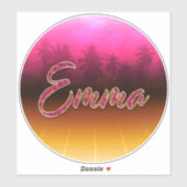 Emma Vorname Name golden pink Aufkleber Sticker (Vel)