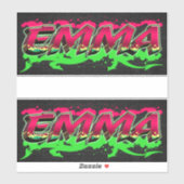 Emma Vorname Name Graffiti Aufkleber Sticker (Vel)