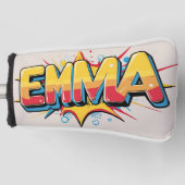Emma with an explosion golfheadcover (Voorkant)