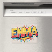 Emma with an explosion magneet (Insitu (Vaatwasser))