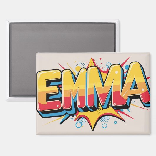 Emma with an explosion magneet (Voorkant / Achterkant)