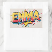 Emma with an explosion rechthoekige sticker (Tas)