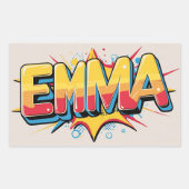 Emma with an explosion rechthoekige sticker (Voorkant)