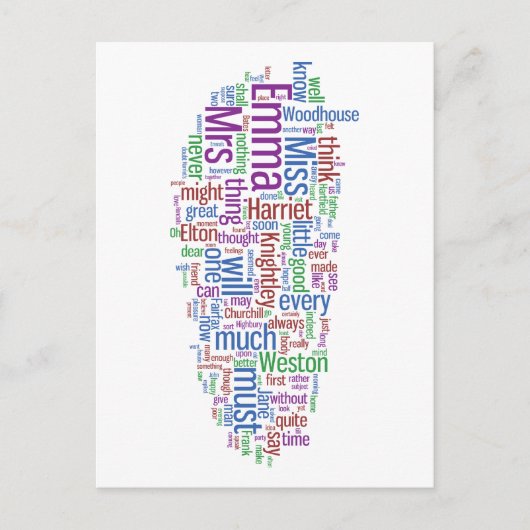 Emma Word Cloud Briefkaart (Voorkant)