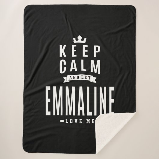 Emmaline Persoonlijke naam Birthday Gift Sherpa Deken (Voorkant)