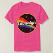 Emmalyn regenboog in ruimte  grunge stijl t-shirt (Design voorkant)