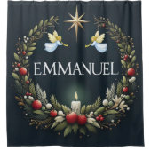 Emmanuel Christmas angels Douchegordijn (Voorkant)