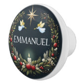 Emmanuel Christmas angels Keramische Knop (Rechts)
