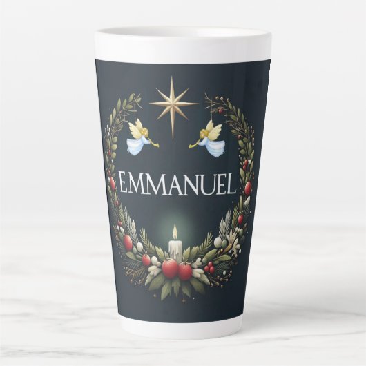 Emmanuel Christmas angels Latte Mok (Voorkant)