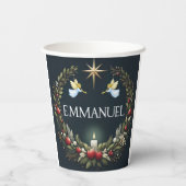 Emmanuel Christmas angels Papieren Bekers (Achterkant)